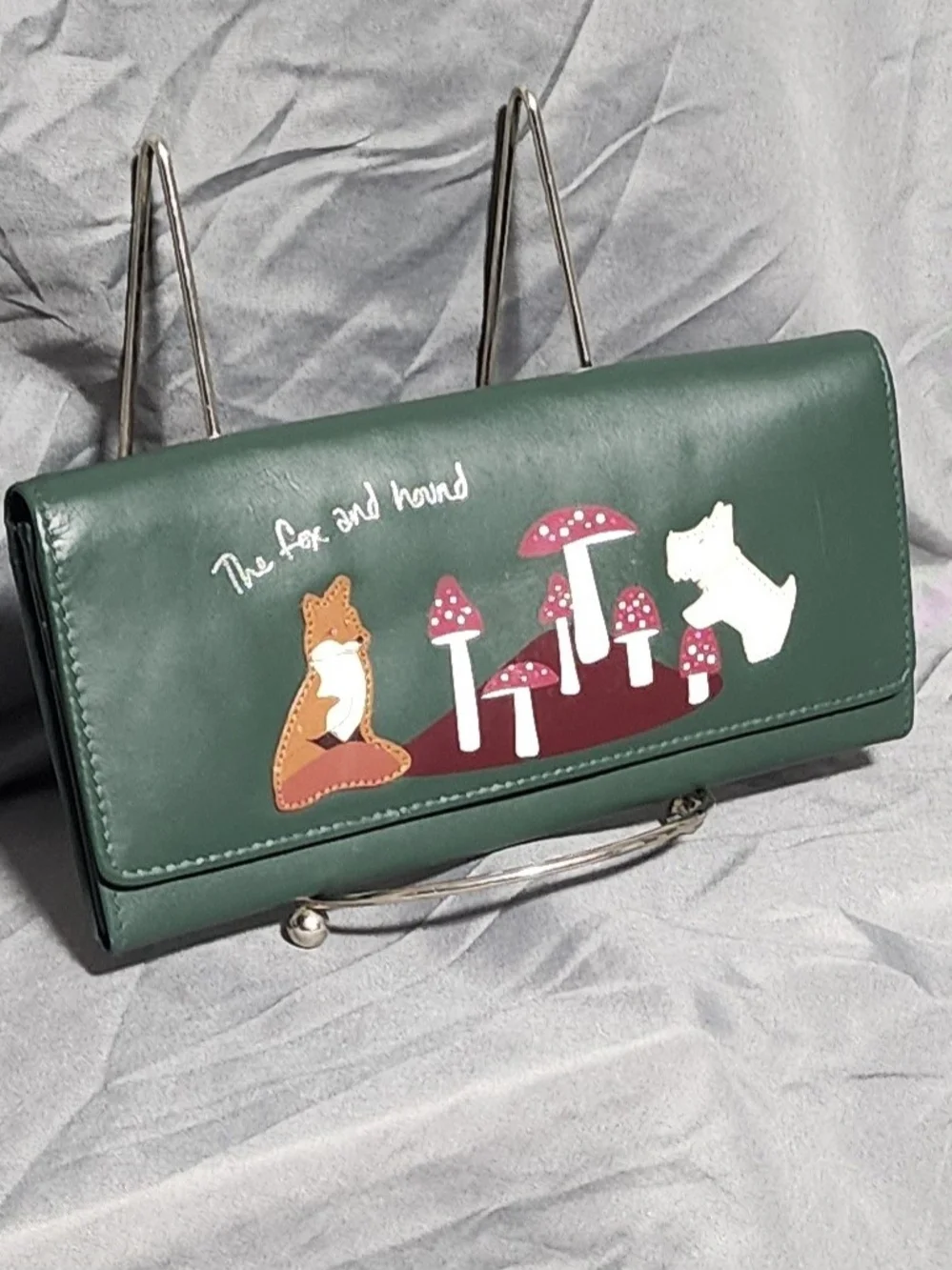 NWT Radley London The Fox And The Hound Dark Green Leather Wallet